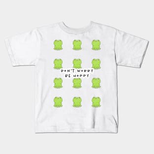 Frog Pun be hoppy Kids T-Shirt